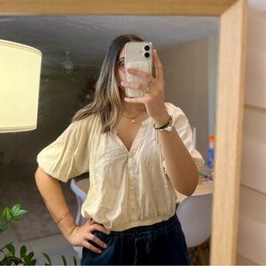 AERIE CREAM BLOUSE 🍦✨